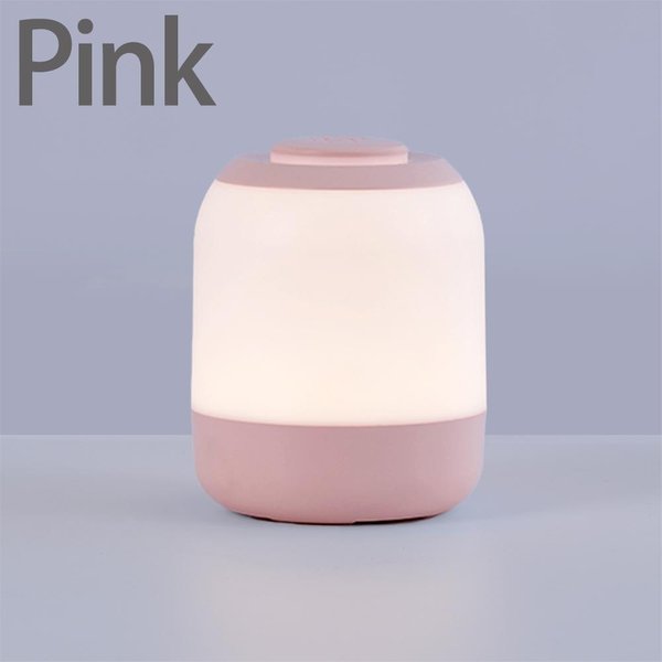 LáMpara De Noche LED TáCtil, LáMpara De Mesa, LáMpara De Noche, LáMpara De Dormitorio Con Sensor TáCtil, LáMpara De Escritorio LED USB PortáTil Color Rosa-image