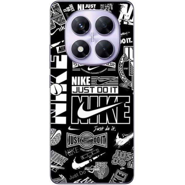 Funda Xiaomi Redmi Note 14 Pro 5G Logo Nike Air Descargar Nike Graffiti Negro Y Blanco Maniacase-image