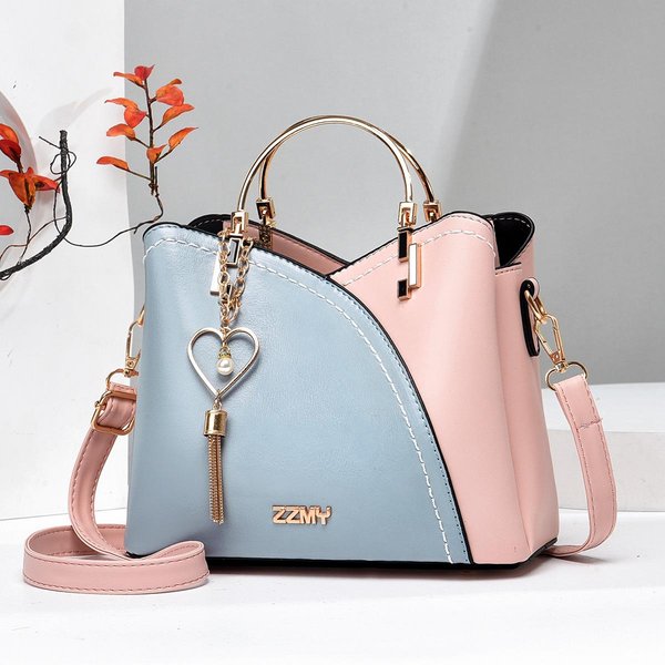 Bolso Cruzado De Hombro Con Parches De Moda Nuevo Bolso Cubo De Gran Capacidad Para Mujer .-image