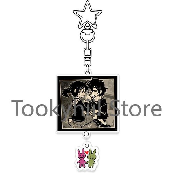 Gra The Coffin Of Andy And Leyley Brelok Do Kluczy Cosplay Breloczek Akrylowy MałY KróLiczek Wisiorek Dekoracja Akcesoria Festiwalowy Prezent 7-8Cm Gray-image