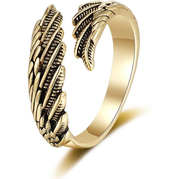 Anillo Abierto Retro Alas De ÁNgel Demonio Para Mujeres Parejas Punk GóTico JoyeríA Para Dedos Ajustable Accesorios Regalos Hip Hop-image
