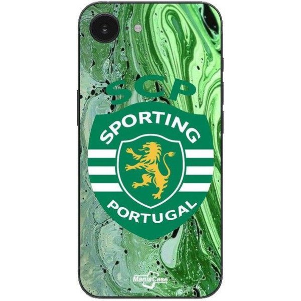 Funda Maniacase Para Iphone 16E SCP Sporting Portugal Fondo Verde Negro-image