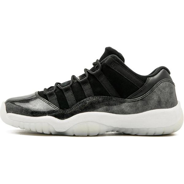 Buty DziecięCe Jordan 11 Retro Low Barons (Gs) Czarny/Metaliczny Srebrno-BiałY 38 Gray-image