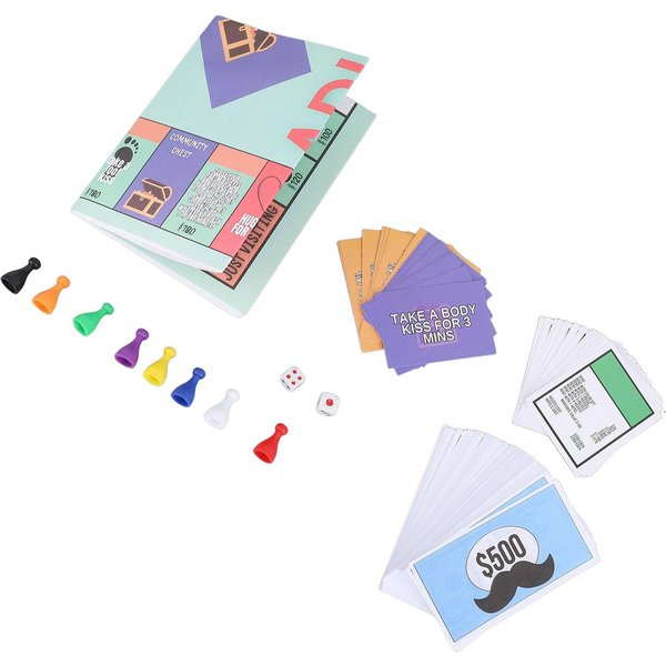 Juego De Mesa De Ajedrez Para Parejas Juego De Cartas Interactivo Atrezzo De Juego De Mesa De Cartas PortáTil Para Parejas Adultas White-image