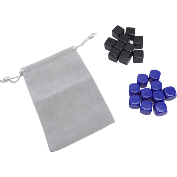 Juego De 20 Dados En Blanco De 16 Mm PláStico Ligero Resistente A Impactos Dados En Blanco De 6 Caras Para Juegos De Mesa Gray-image