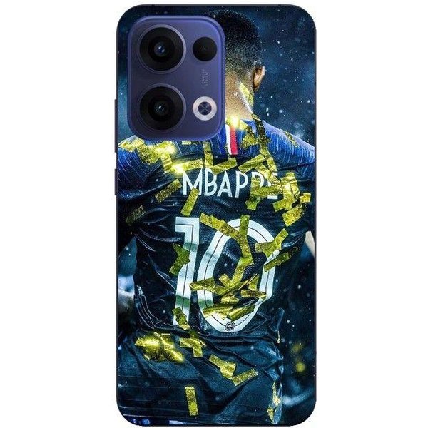 Coque De TéLéPhone - Maniacase - Oppo Reno 13 5G - Kylian Mbappé - Silicone - Souple Negro-image
