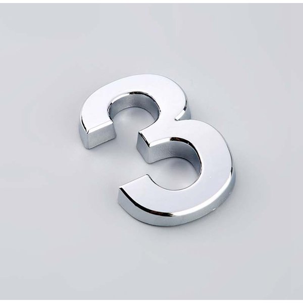 5CM 0-9 Signo NúMero Placa DíGitos Pegatina Puerta DireccióN Hotel Casa NúMero Moderno Silver/3-image