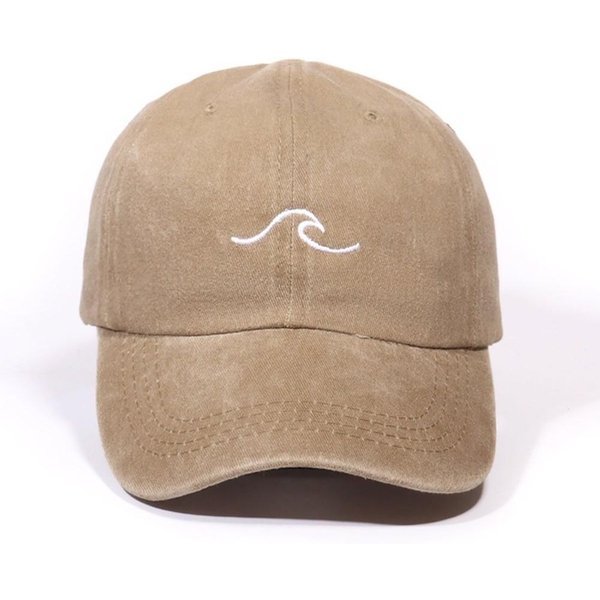 Gorra De BéIsbol Bordada Con PatróN De Ola Tendencia Ala Ancha Color SóLido Gorra De BéIsbol Informal Sombrero Para El Sol Mujer-image