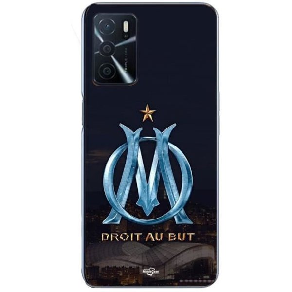 Coque Maniacase Pour Pour Oppo A16S OM Logo Bleu Et DoréE Stade Negro-image