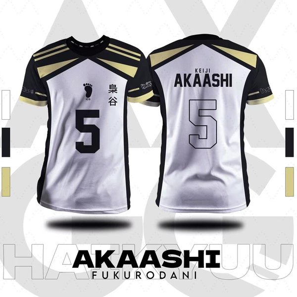 Nowa Koszulka Letnia Jesienna Haikyuu Fukurodani KreskóWka Anime Cosplay MęSka Koszulka Letnia Z KróTkim RęKawem DziecięCa Koszulka Top Modna Damska Koszulka 2XL Gray-image