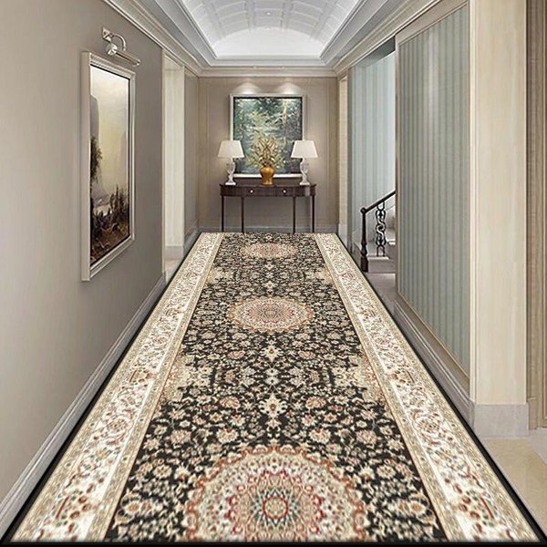 Alfombras Largas Retro Persas Para Pasillo DecoracióN Del Hogar Antideslizantes Boho Hotel Escaleras Pasillo Entrada Felpudo Lavable 100*200Cm-image