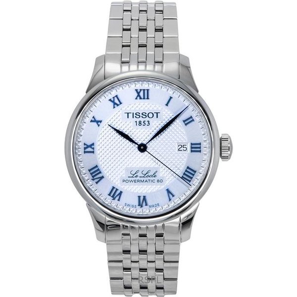 Reloj De Hombre Tissot Le Locle Powermatic 80 20 Aniversario Acero Inoxidable Esfera Plateada AutomáTico T006.407.11.033.03 Plata-image