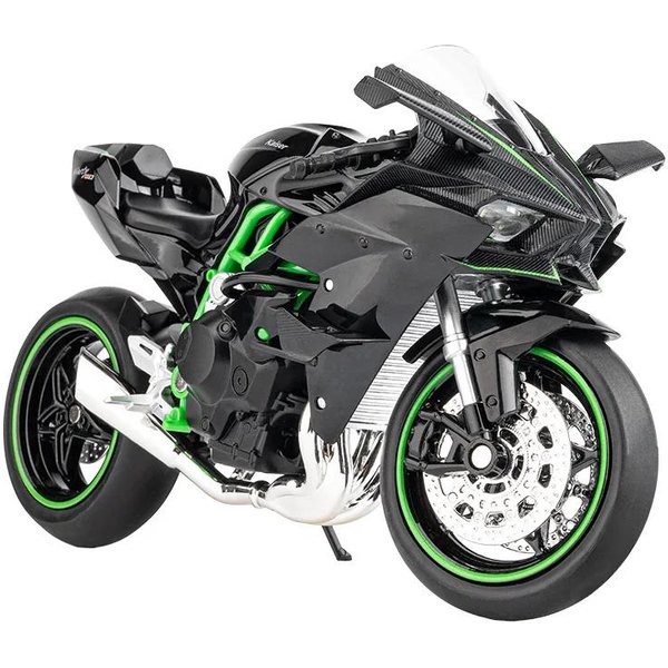 1: 12 Ninja H2R Motocykl Zabawka Statyczna Symulacja SamochóD Stop Metal Diecasts Modele ŚWiatłO DźWięK Zabawka Motocykl Dla Dzieci Prezenty Urodzinowe-image