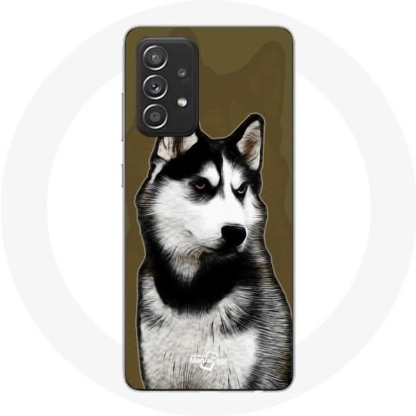 Funda - Husky Siberiano - Samsung Galaxy A52 - Flexible - Negra - ProteccióN-image