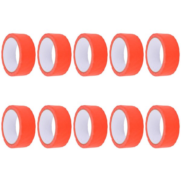 10 Piezas Cinta De Enmascarar Roja Cinta De Pintor Para Interiores Exteriores Para Pintura DecoracióN Del Hogar Artes Manualidades White-image