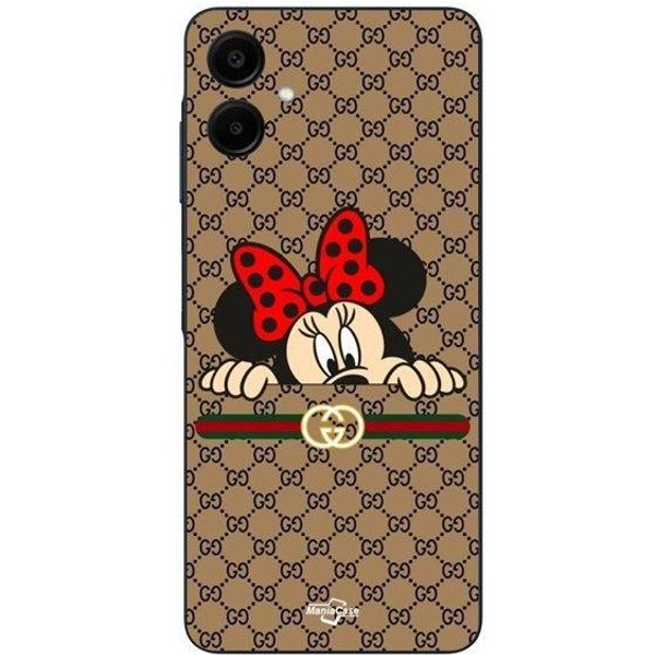 Etui Na Telefon - Minnie Gucci - Galaxy A06 - Silikonowe - MięKkie - Czarne Czarny-image