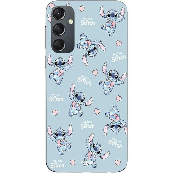 Etui Na Telefon - Maniacase - Samsung Galaxy A34 - Silikonowe - MięKkie - Stitch MiłOść Serce RóżOwe RóżOwy-image