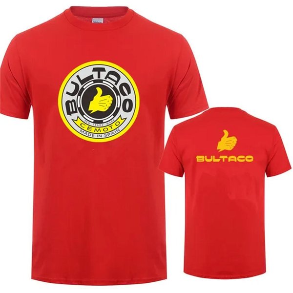 Camisetas De Verano De Cuello Redondo Con Estampado 3D De Motocicletas Bultaco Cemoto, Camisetas De Moda Casual De Manga Corta Para Hombre L Rojo-image