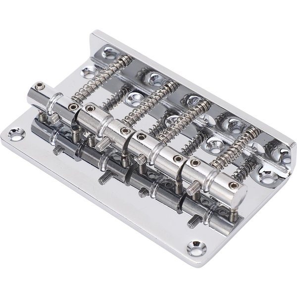 Puente Para Bajo EléCtrico De 4 Cuerdas Metal Estilo Vintage Fijo Puente De Guitarra Con Selleta 86MM Gray-image