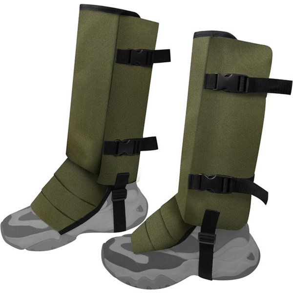 Ochraniacze Na Nogi Snake Gaiters Do WęDróWek Lekkie I OddychająCe, Odporne Na WężE, Regulowane Ochraniacze Na Nogawki Snake Bite Kolor Zielono-Szary Wojskowy-image