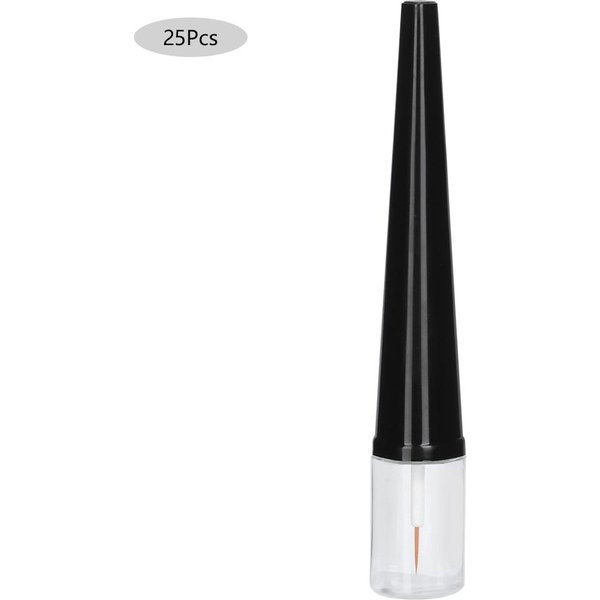 25 Piezas 5Ml Tubo De MáScara De PestañAs VacíO DIY Contenedor Botella Para LíQuido De Crecimiento De PestañAs Para Viaje-image