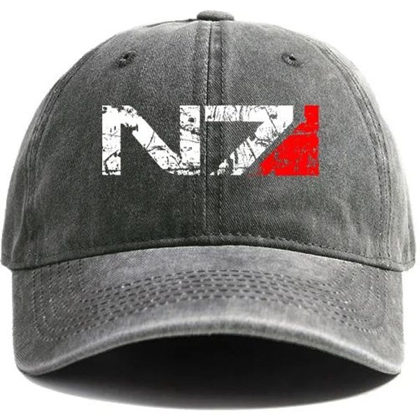 Czapki Z Daszkiem Mass Effect N7 Zniszczone Kapelusze Czapka MężCzyźNi Kobiety Retro Outdoor Letnia Regulowana Czapki N7 Moda Adjustable-image