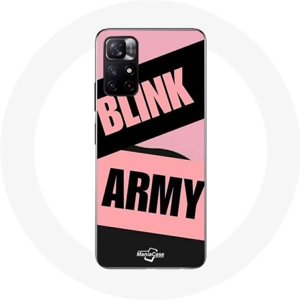 Funda - Maniacase - Xiaomi Redmi Note 11S 5G - Flexible - Army De BTS Y Blackpink - Rosa Negro Negro-image