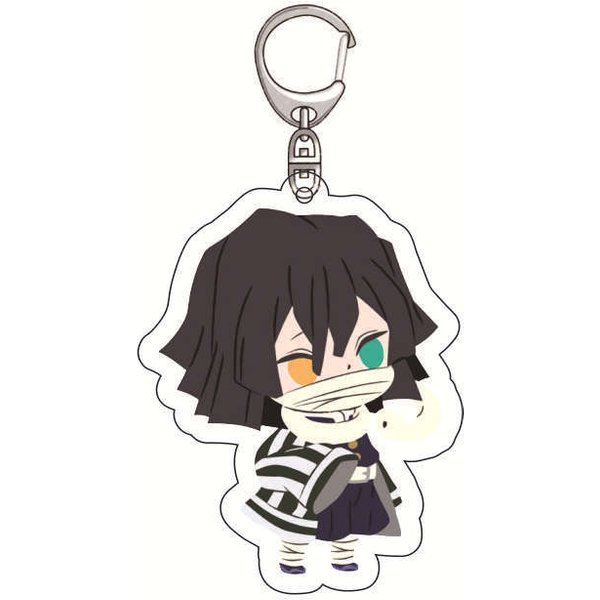 Llavero AcríLico Serie Demon Slayer Colgante Ingenioso Tanjiro Kamado Nezuko Zenitsu Agatsuma Accesorios Regalo Para Fans 55Mm Gray-image