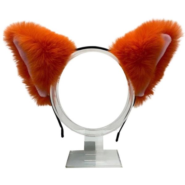 Diadema De Dibujos Animados Unisex Con Forma De Orejas De Gato Aro Para El Cabello Felpa Adorno Para La Cabeza Diadema Para El Cabello Fiesta Cosplay Disfraz Accesorios Brown-image