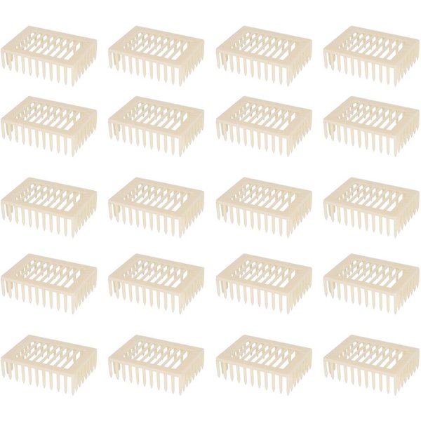 20 Piezas PláStico Forma Cuadrada Caja CríA De Reinas Jaula De Abejas Herramienta Apicultor Equipo Apicultura-image