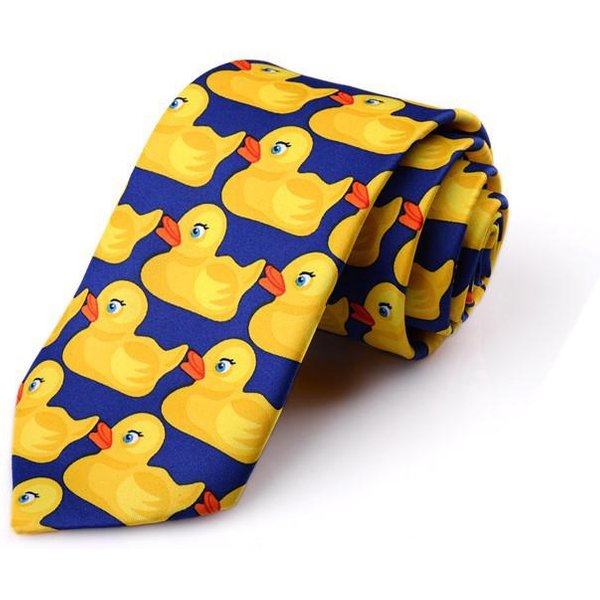 Corbata De Goma Amarilla Divertida Para Hombre, Corbata Informal Elegante, Corbata Profesional, Corbata De Moda Para Boda, Corbata De Patito Linda Para Hombre De 8 Cm-image