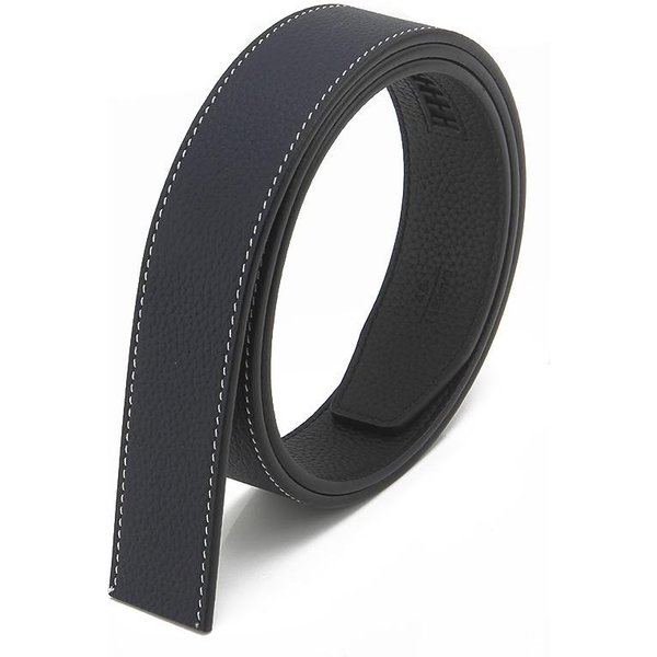 Dwustronny Pasek Ze SkóRy BydlęCej GóRna Warstwa Korpus Paska MęSkiego Z Automatyczną Klamrą Dwustronnie WykońCzony Pasek Ze SkóRy BydlęCej 110-130CM Black-image