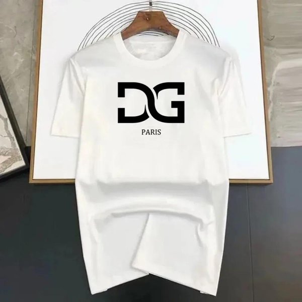 2024 Verano Hombre Mujer Camiseta DiseñAdor Tendencia Camiseta Estampado De Letras Manga Corta AlgodóN Camiseta De Marca Camiseta Oversize Top Ropa Xxxxxl Blanco-image