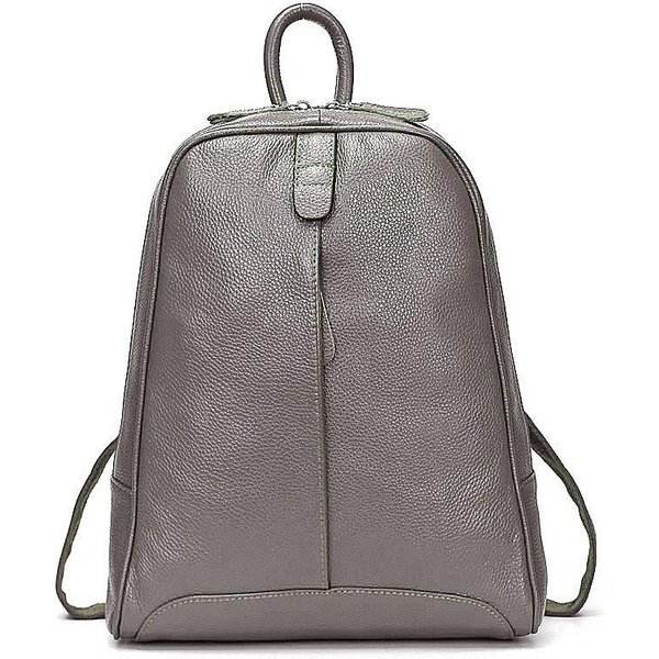 Mochila zency 100% De Cuero Genuino Suave A La Moda Para Mujer, Bolso De Viaje Informal, Mochila Escolar Para Chica De Estilo Pijo, Mochila Para PortáTil Bronce-image