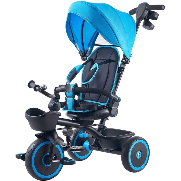 Triciclo Y Cochecito Para NiñOs PequeñOs De 1 A 5 AñOs, Triciclo Infantil 6 En 1 Con Manillar Para Padres, Toldo, Asiento Ajustable Y Almacenamiento, Triciclo Para NiñOs PequeñOs,-image