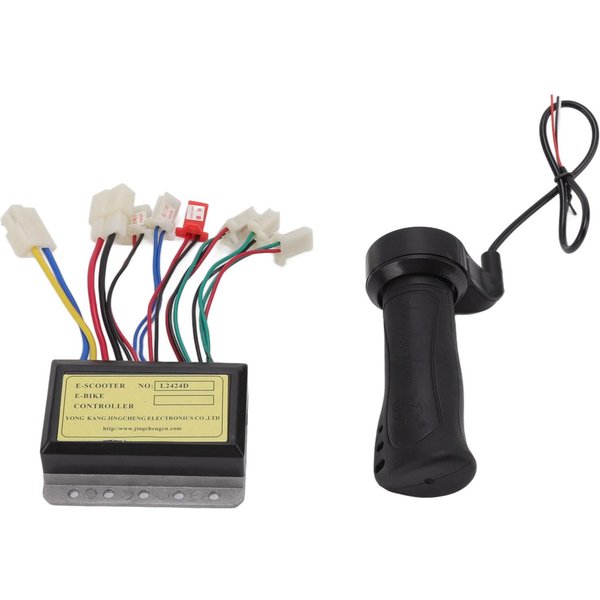 24V 250W Controlador De Velocidad Para Motor Con Escobillas Caja De Control Para Motor DC Con Escobillas Con PuñO De Acelerador Para Bicicleta EléCtrica Triciclo Scooter-image