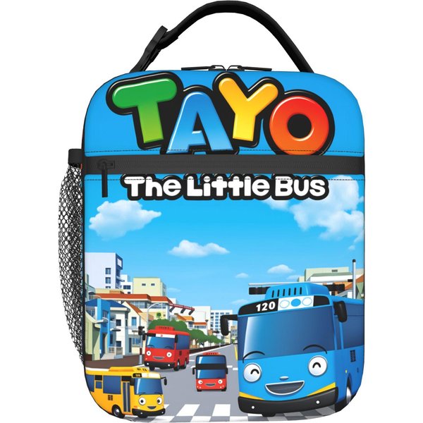 Bolsa De Almuerzo Tayo El PequeñO AutobúS Fiambrera Informal Para Mujeres Escolar PortáTil Cremallera Bolsa Refrigeradora Impermeable Bolsas De Almuerzo TéRmicas As Picture-image