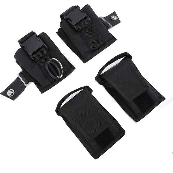 2 Piezas Bolsillo Para Lastre De Buceo Con Hebilla De LiberacióN RáPida Bolsa De CinturóN De Lastre Para Buceador De Nailon Para BCD Buceo-image
