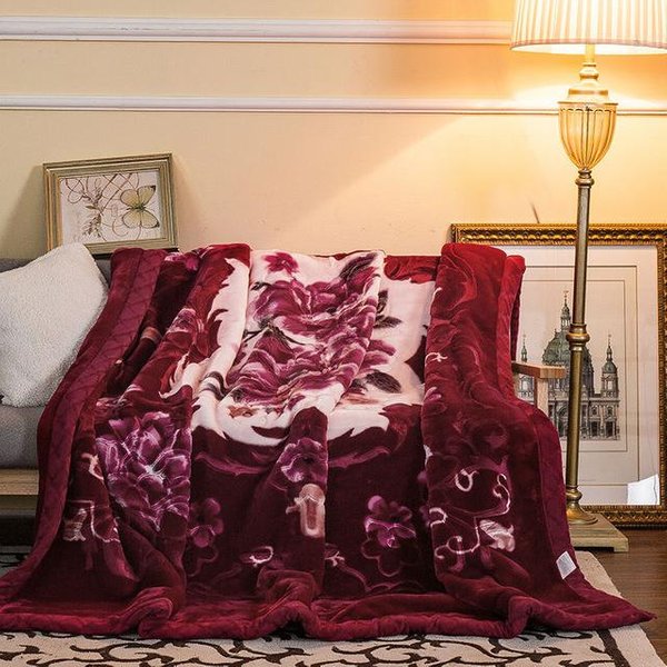 Dwustronny Koc Raschel Z Sztucznego Futra Norek 4,5 Kg Rozmiar Queen Faux Fur ObciążAny Puszysty CiepłY Kocyk Super MięKki Koc Na ŁóżKo Wiosenny Zimowy 200X230Cm(78X90Inch)-image