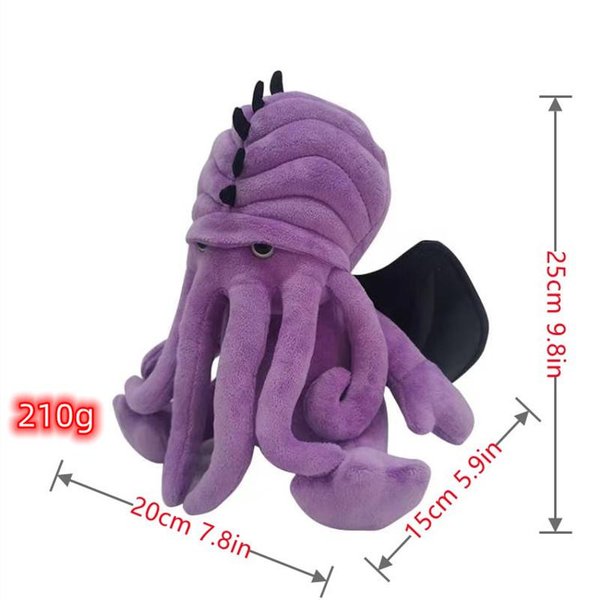 MuñEco De Peluche Suave Cthulhu De 25 Cm Juguete Cthulhucarft Pulpo Almohada Rellena Peluche MuñEca Para Navidad Regalos De Miedo 25Cm-image
