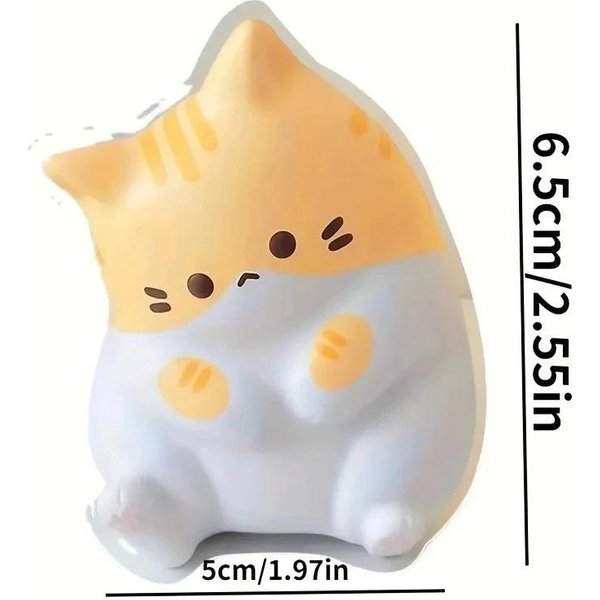 Uroczy Kot Squishy Zabawka MięKki Powoli RosnąCy Do ŚCiskania Anty-Stres Kawaii Fidget Zabawka OdstresowująCa-image