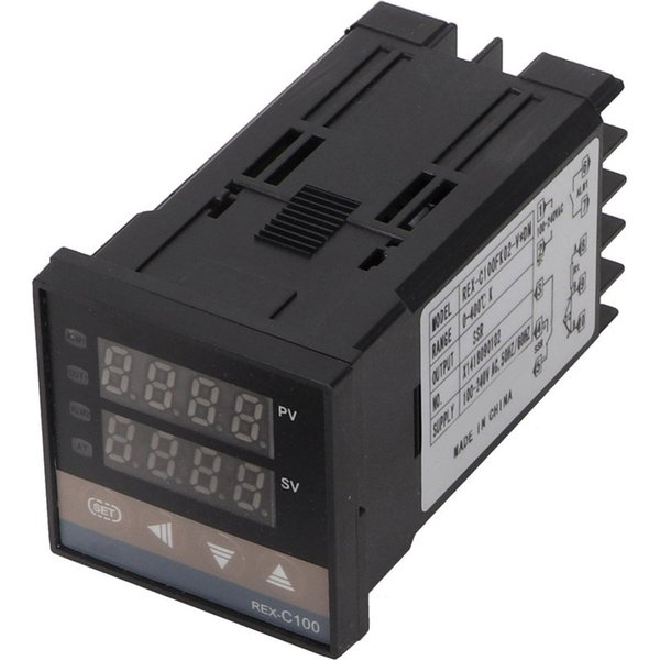 0 400 Stopni Celsjusza Cyfrowy LED PID Regulator Temperatury Termostat Zestaw AC110V 240V Gray-image