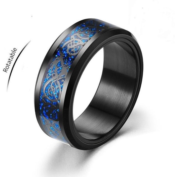 PierśCienie Antystresowe Viking Dragon Ze Stali Nierdzewnej Dla MężCzyzn Fidget Spinner, Darmowa WysyłKa, PierśCień Obrotowy, RelaksująCy I PrzeciwlęKowy Anillo 11 Gray-image