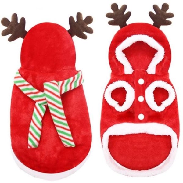 Ropa De Invierno CáLida, Acogedora Y Suave Para Fiestas, Lindo Atuendo NavideñO Para Mascotas, Atuendo Acogedor Y Elegante Para Mascotas Para AñO Nuevo, Atuendo De Franela XS-image