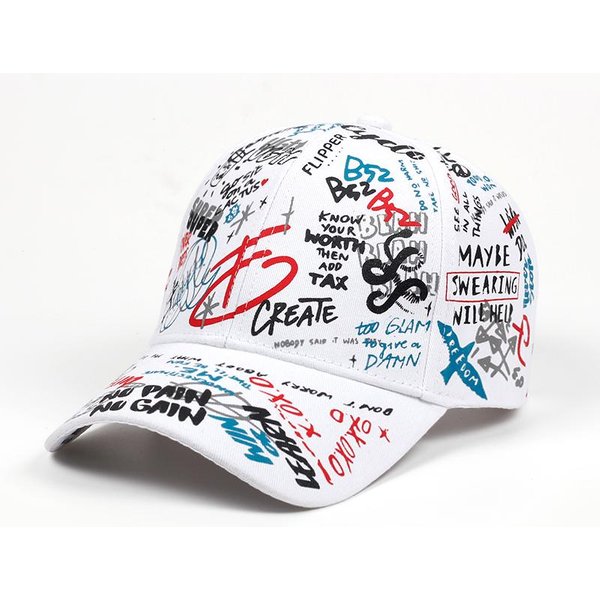 Moda Gorra De BéIsbol Con Letras Graffiti Sol Hip Hop Visera Sombrero De Primavera Hombres Ajustable Snapback Gorra De AlgodóN Para Mujeres Hombres Sombreros-image