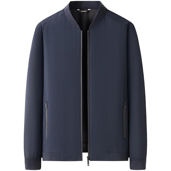 Abrigos De Primavera Y OtoñO, Chaquetas Para Hombre, Casual Con Cuello Alto, Chaquetas Holgadas Para Hombres De Mediana Edad De Negocios 3XL Black-image