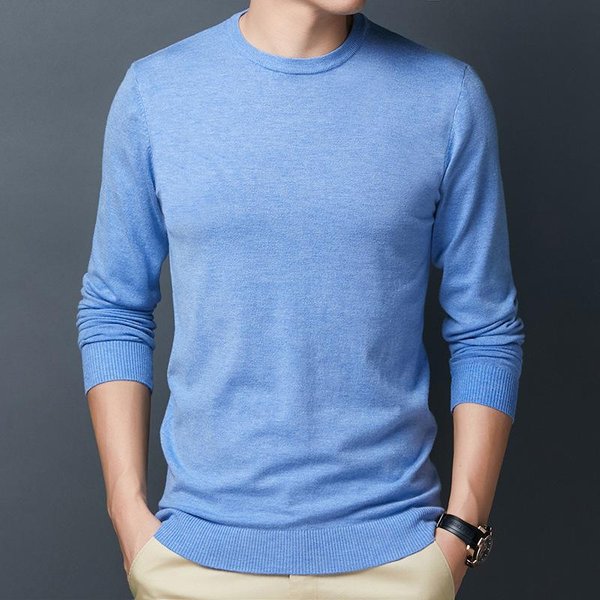 SuéTer Fino De Mediana Edad, SuéTer De Camiseta De Manga Larga Con Cuello Redondo Para Hombre, SuéTer De Moda De Primavera Y OtoñO Para JóVenes, SuéTer De Lana Para Hombre Xxxl Gray-image