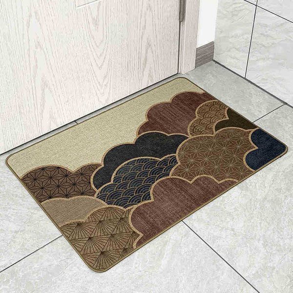 Alfombra De Entrada De Lino Absorbente Alfombra De Cocina Antideslizante Alfombra Para Puerta Principal Alfombra Para Puerta De Dormitorio Para Entrada De Hogar 40 * 60Cm-image