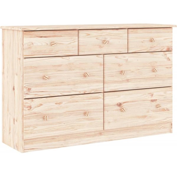 CóModa Alta 112 X 35 X 73 Cm Madera De Pino Macizo-image