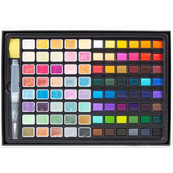 Zestaw Farb Akwarelowych H&B 88 KoloróW Profesjonalne MateriałY Artystyczne, W Tym 40 KoloróW PerłOwych I 48 88 Colors Multikolor-image